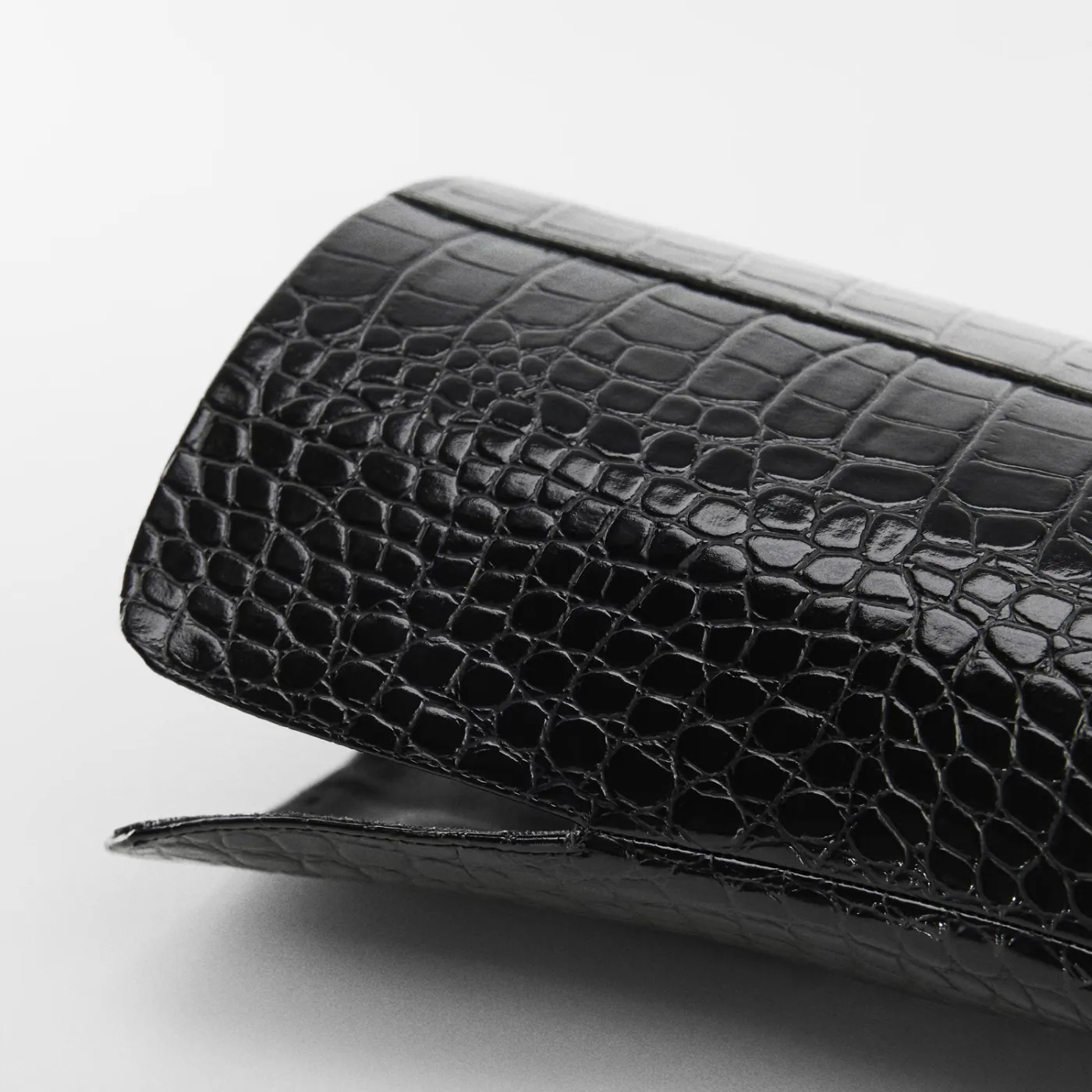 Black Croc-Effect Based Stiletto Boots – Image 4